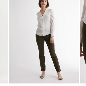 Quince Ponte Stretch Straight Leg Pant